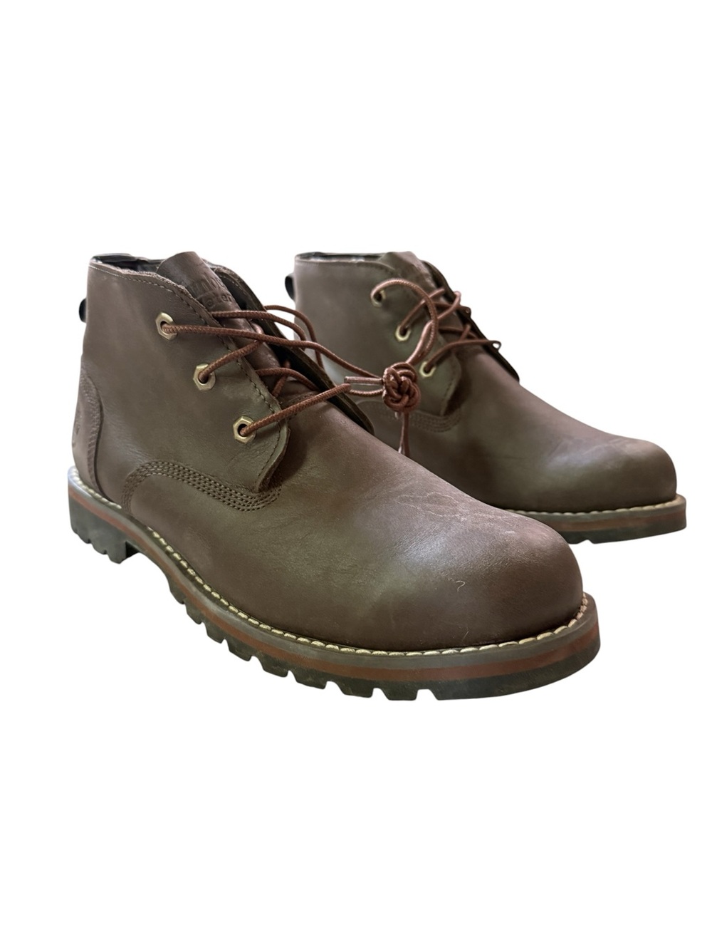TIMBERLAND Men's Larchmont Brown Leather Waterproof Chukka Boots Size 8.5